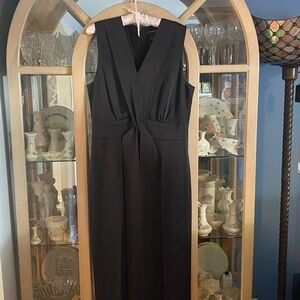 Club Monaco Black satin Pantsuit wide leg - Size 12